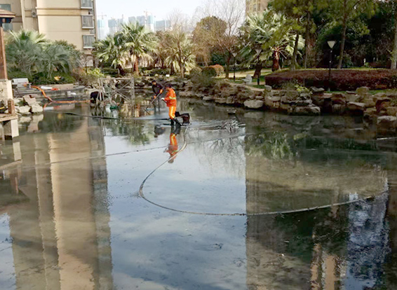 长葛景观池淤泥清理