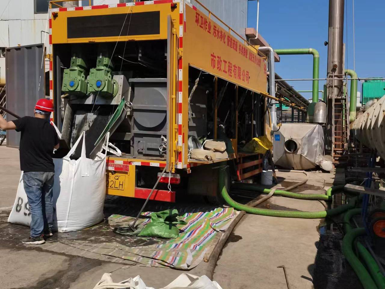 长葛淤泥压干处理